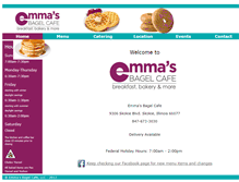 Tablet Screenshot of emmasbagelcafe.com